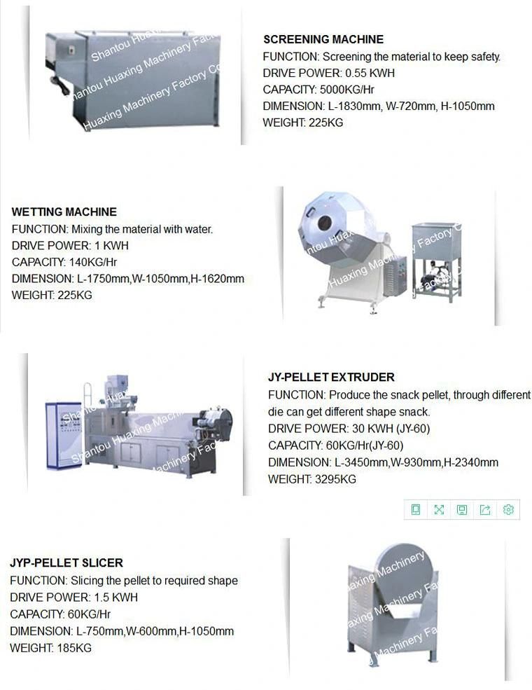 Automatic Frying Snack Food Production Line / Snack Food Process Line