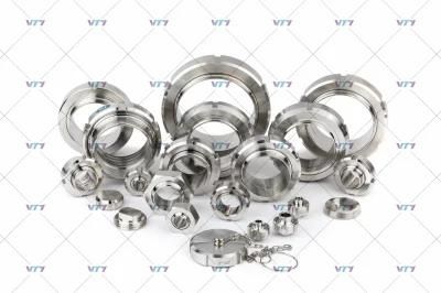 SMS/3A/Ds/DIN11851 Sanitary Stainless Steel Unions Set (Nut+Male+Liner+gasket)