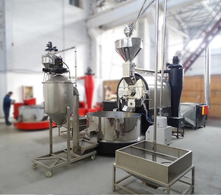 Manufacturer Supply Stainless Steel 60/120/200kg Industrial Coffee Roaster with PLC Control Plate for Sale