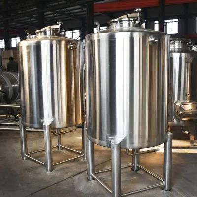 SS304 100L 200L Beer Storage Tank Single Layer Wine Fermenter