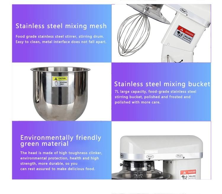 Commercial Bakery Equipment 5L 7L 10 Liter Cake Planetary Mixer Bakery Machines Commercial Kitchen Cream Stand Food Mixers