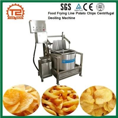 Food Frying Line Potato Chips Centrifugal Deoiling Machine