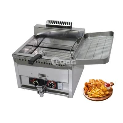 Restaurant Countertop Gas Oil Fryers Chicken Frying Machine Industrial Commercial Double ...