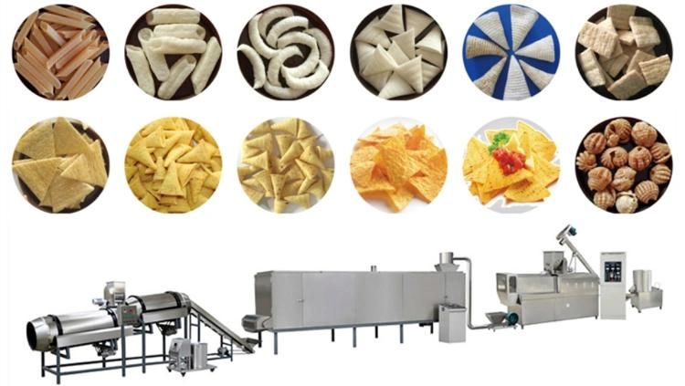 Automatic Corn Cereal Flakes Food Machines American Extrusion Snack Processing Line