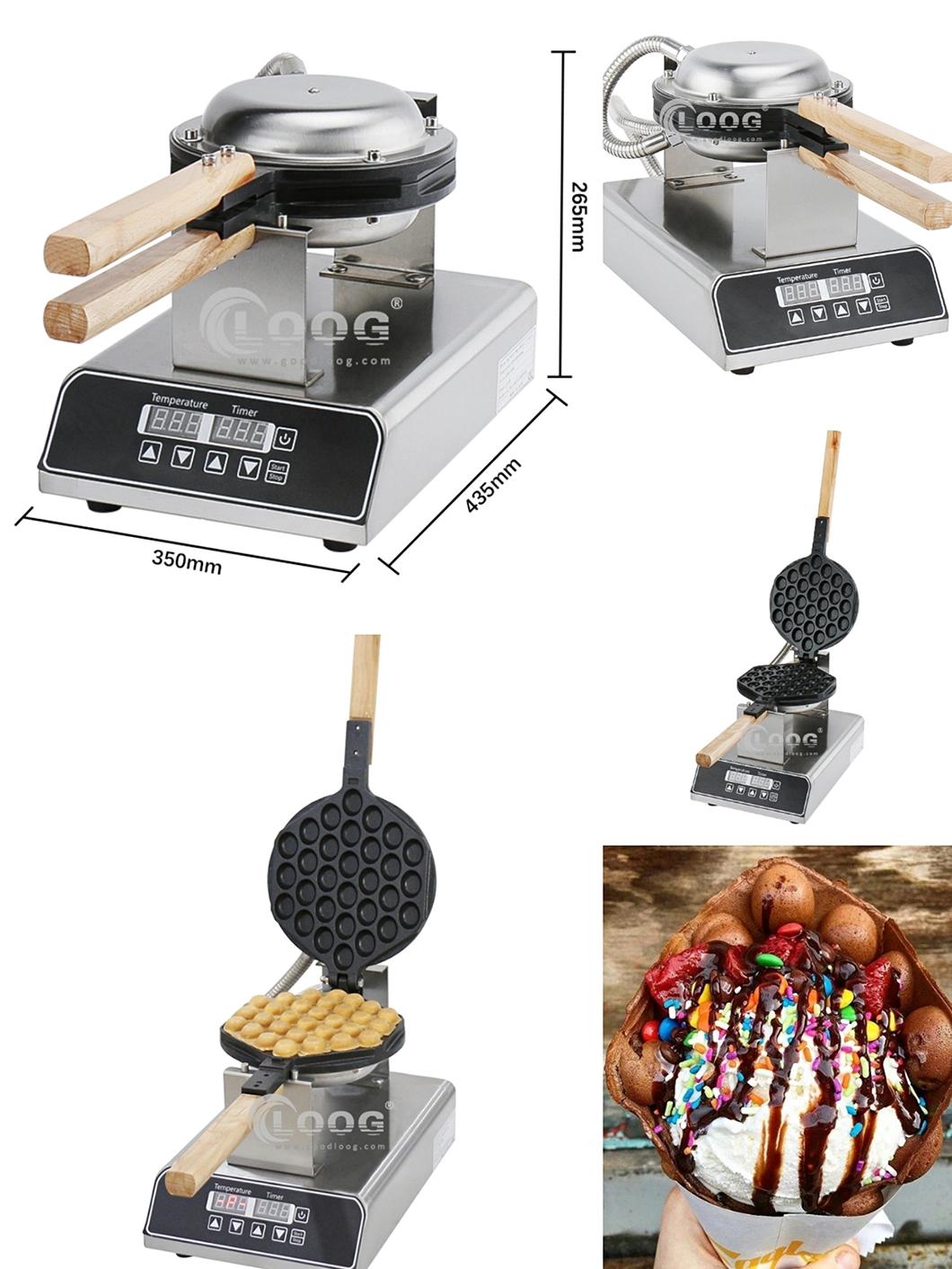 Commercial Electric 110V /220V Non-Stick Pan Egg Bubble Waffle Maker Eggettes Puff Cake Maker Machine Bubble Waffle Maker