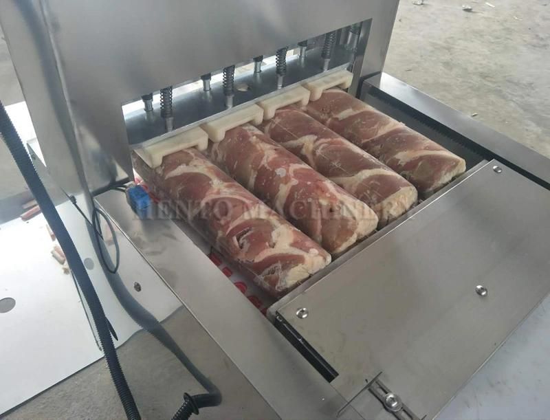 High Efficiency Automatic Frozen Mutton Roll Slicing Machine / Frozen Beef Roll Slicing Machine