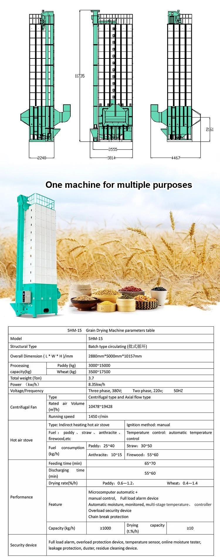 12-30t Rice /Corn/Beans/Wheat Paddy Dryer Maize Drying Machine