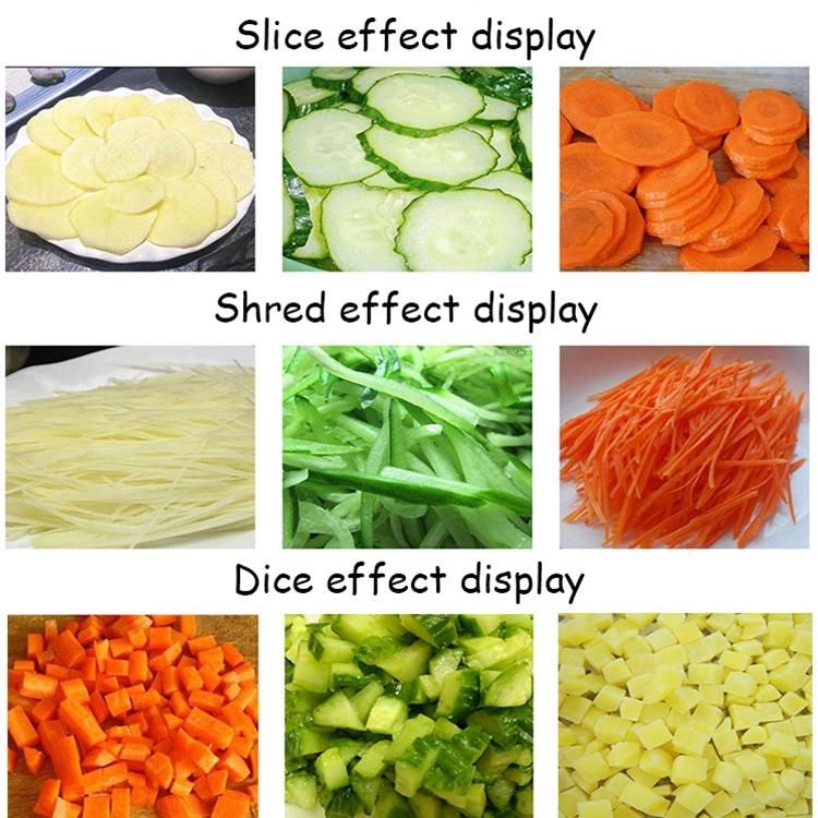 Electtric Cucumber Carrot Potato Slicer Shredder Dicer Cutter Vegetable Cutting Machine