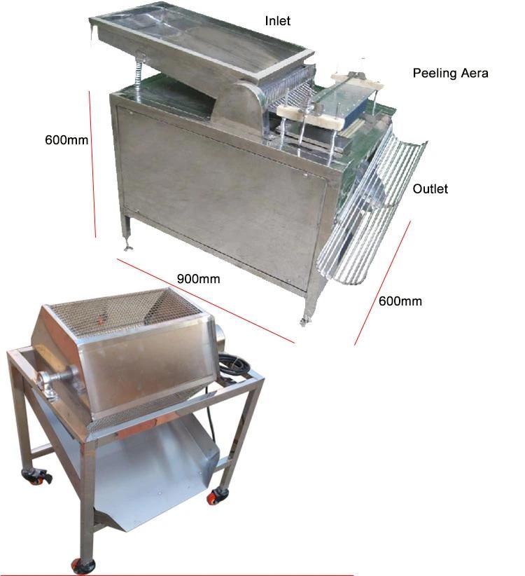 100-150 Kg Per Hour Quail Egg Peeler Peeling Machine