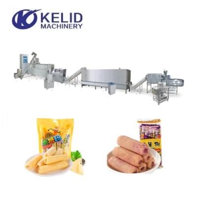 Fried Wheat Flour Bugles Pillow Stick Chips Snack Food Extruder