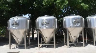 SS304 Beer Conical Cooling Jacketed Vessel Fermentation Tank
