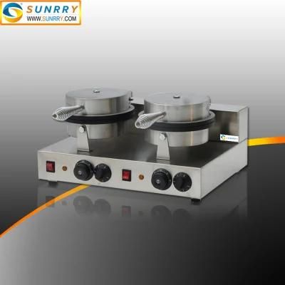 High Output Commercial Double Head Gas Waffle Cone Making Machine