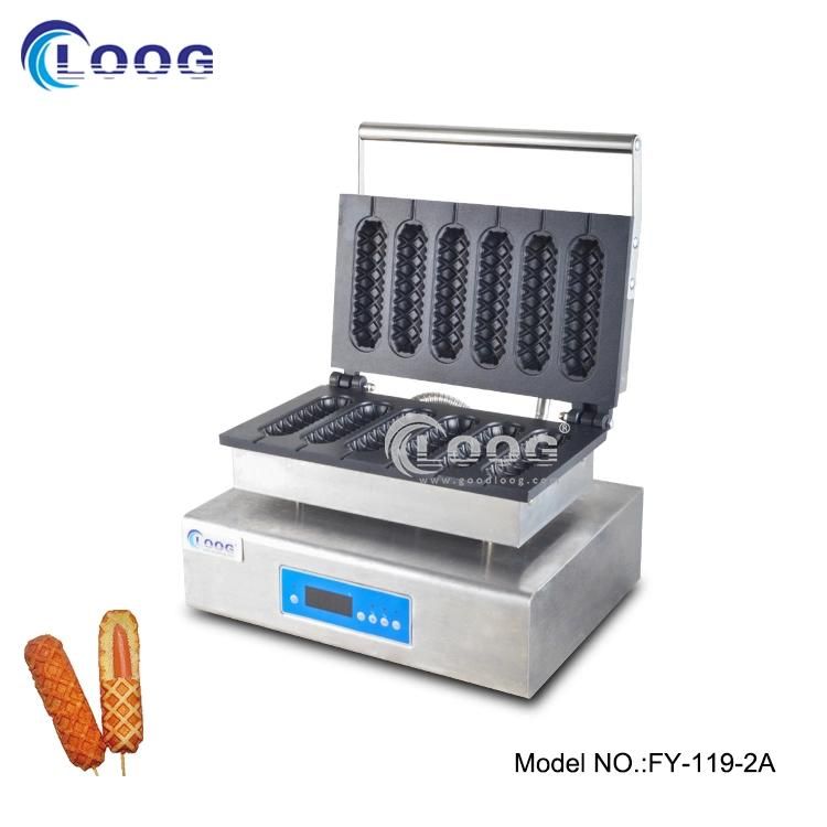 Hot Sales Digital Snack Shop Waffle Maker Restaurant Kitchen Equipment Lolly Muffin Hot Dog Stick Belgian Waffle Corndog Machine