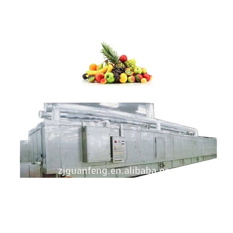250kg industrial Tunnel Freezer IQF Machine for Food Process Industry