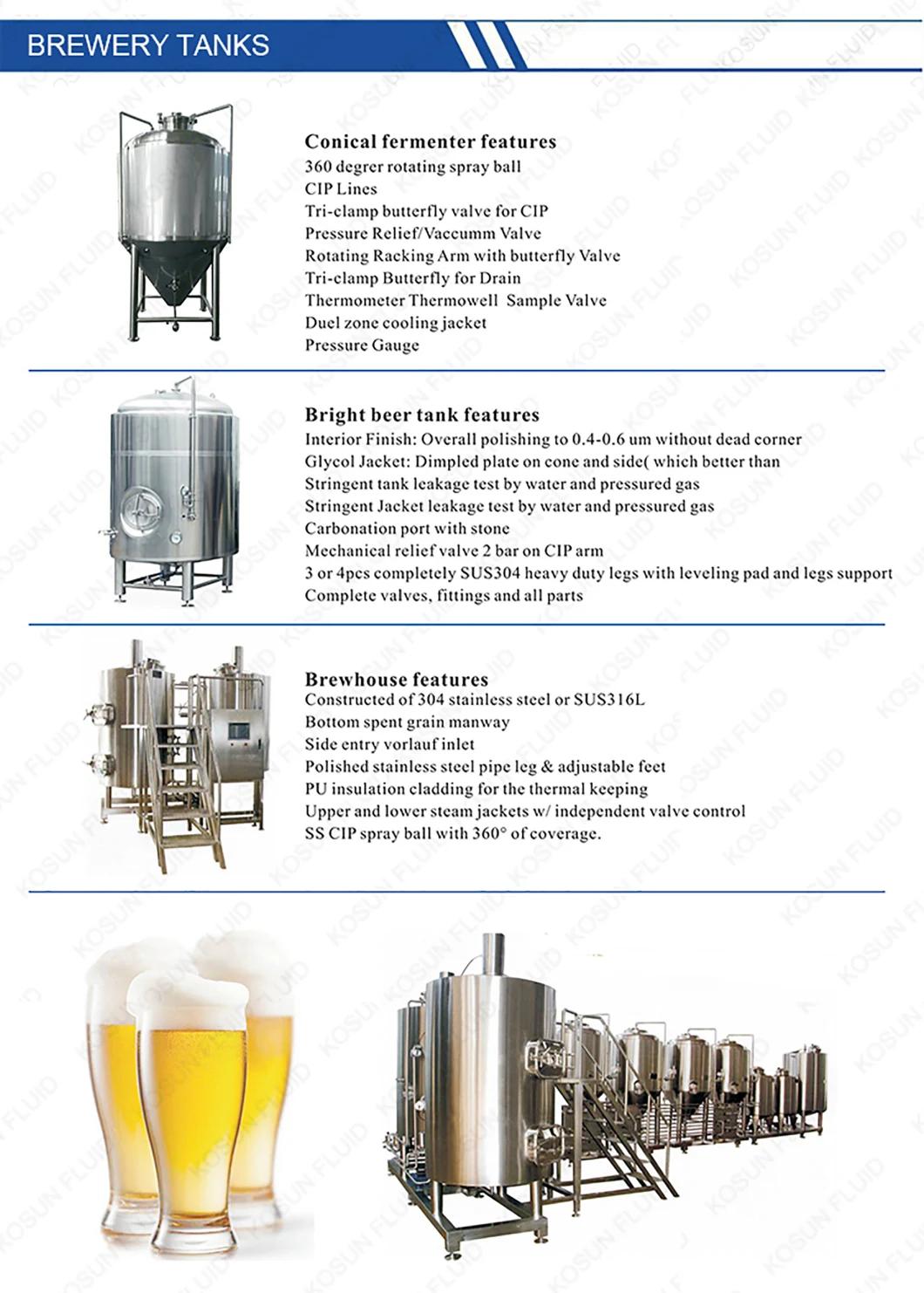 200L 500L 1bbl 3bbl 7bbl Liter Beer Brewery Equipment Brewhouse