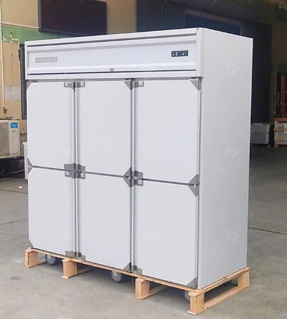 Stainless Steel Kitchen Equipment 4 Door Commercial Refrigerator Freezer