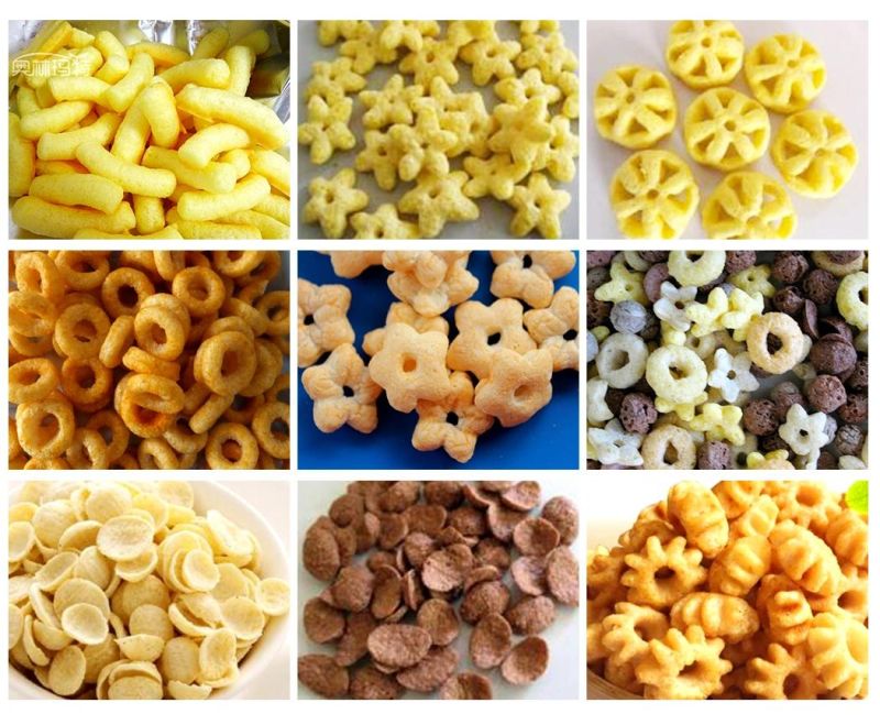 Puffed Core Filling Snack Extruder Machine Chocolate Core Filled Bar Pillow Snack Making Machine Puffing Corn Flake Puffing Cereal Baby Snack Machine