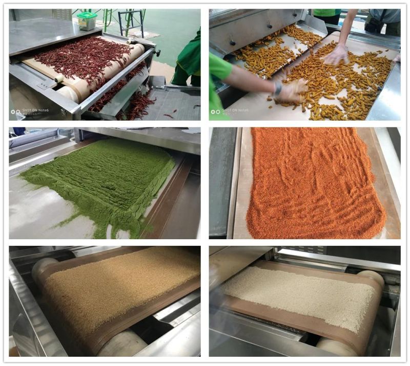 Industrial Tunnel Green Black Tea Powder Microwave Drying and Sterilization Machine