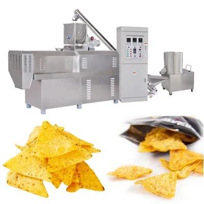 Full Automatic Corn Chips Extruding Machinery Doritos/Triangle Chips Processing Line