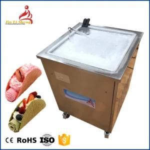 Single Square Pan Thai Fried Ice Cream Roll Machine