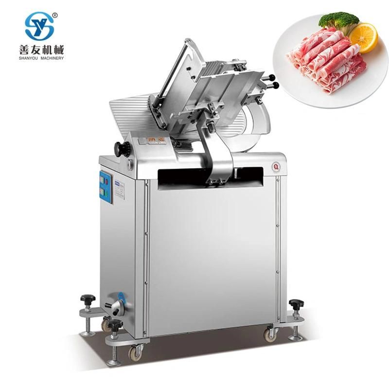 New Electric Meat Slicer Frozen Meat Slicer Cutting Meat Machine Automatic Beef Lamb Slice Machine 14 Inch Slicing Maker