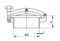 Food Grade Pressure Round Type Ss Manhole Cover