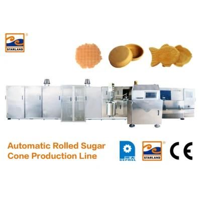 Eco - Friendly Ice Cream Cone Production Line High Speed 400 Standard Cones / Hour