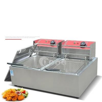 220V Electric Deep Fryer Heavy Duty Frying Chip Cooker Basket French Fries Machine Chicken ...
