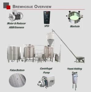 Stainless Steel Beer Brewing Making Plant for Bar Pubs Brew Kettle