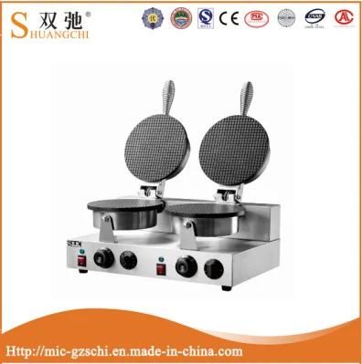 2-Head Waffle Cone Baker Ice Cream Cone Maker for Sale