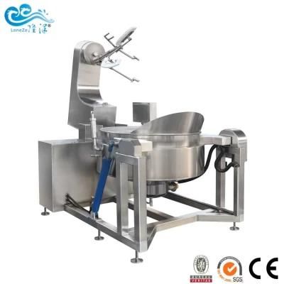Universal Automatic Gas Fired Cooking Mixer Machine Sous Vide Tapioca Milk Cooking Machine ...