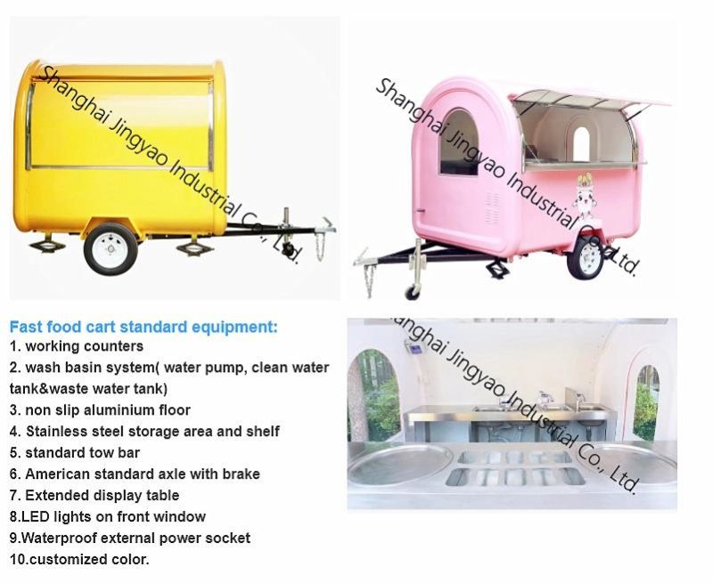 Mini Fast Food Caravan/Small Ice Cream Trucks/Small Camper Trailer Caravan for Sale