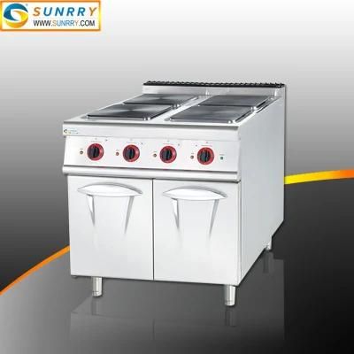 Commercial 4-Burner Stove Electric Cooker Electric Range with Cabinet