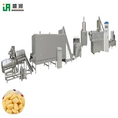 Twin Screw Corn Puff Snack Food Processing Machinery Extruder Puffed Snack Product Line