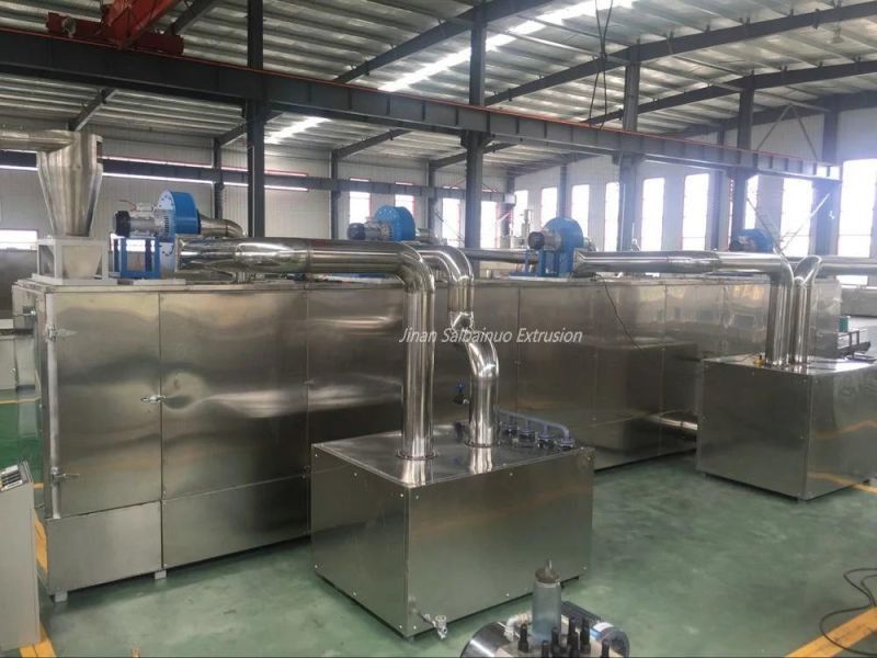 Corn Chips Twin Scew Extruder Puffed Food Production Plant Pillow Core Filling Snacks Food Processing Line Manufacturing Equipment Puff Snack Making Machine