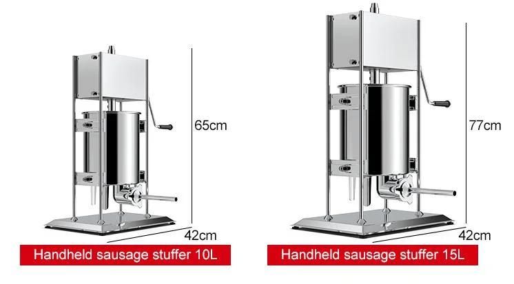 Stainless Steel Two Speed Manual/Electrical Sausage Making Machine Sausage Stuffer for Home & Commerical Use with 4 Filling Tubes