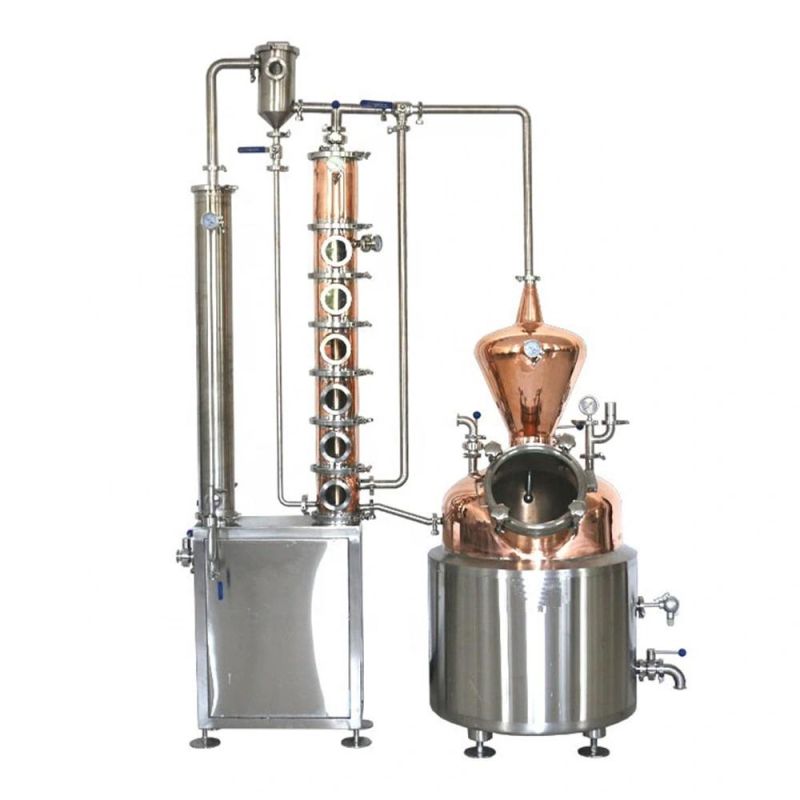 Red Copper Distillation Column Still for Gin Vodka Multi-Spirits Wine