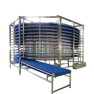 Industrial Automatic Spiral Bread Toast Hamburger Food Cooler Machine