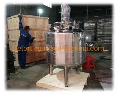 Conical Bottom Mxing Tank Batch Pasteurizer with Scraper Agitator