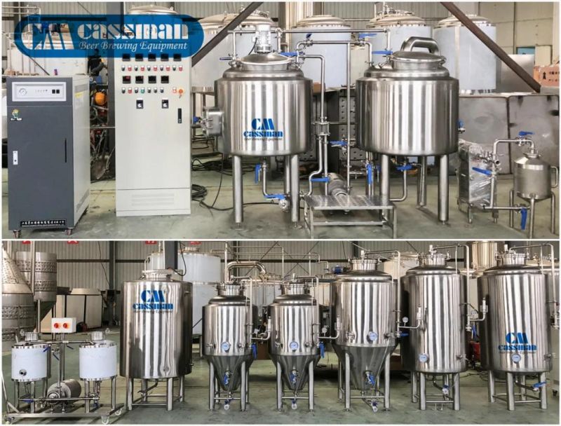 Cassman 2 Vessels 200L Micro Beer Brewing Machine with CE Certificate