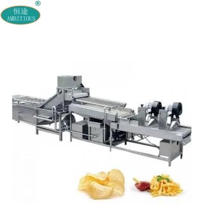 Production Lines and Fries Half Fried Continues Frying Line