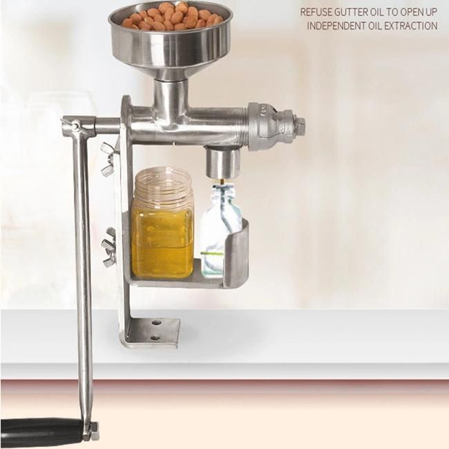 Manual Cold Oil Press Soybean Peanut Almond Oil Extraction Machine