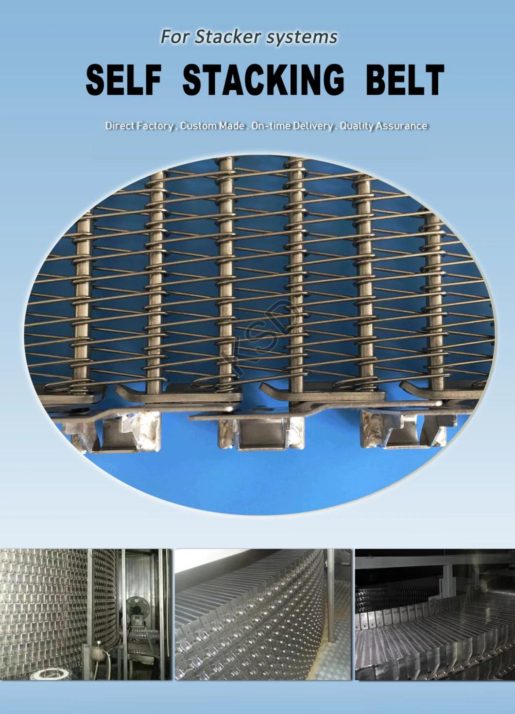 Long Lasting Heavy Duty Self-Stacking Spiral Belts for Food Processing Freezer
