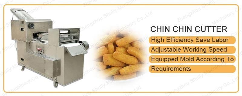 Chin Chin Cutting Equipment Chinchin Frying Drying Processing Machine