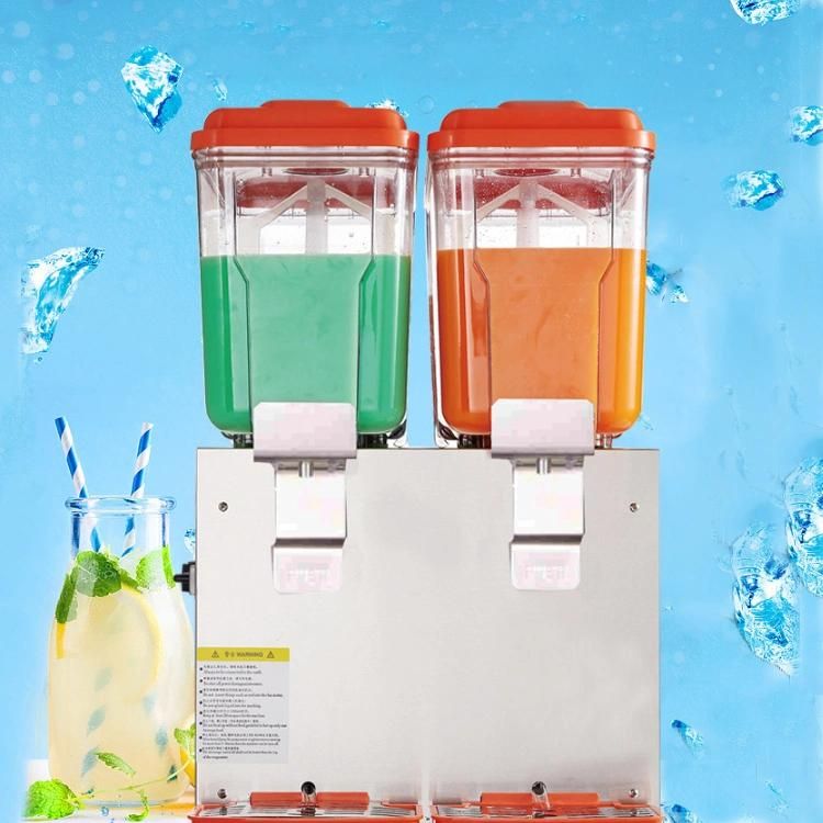 2 Tanks Commercial Beverage Frozen Cold Drinks Juice Dispenser
