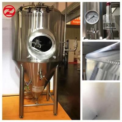 Custom SUS 304 500L 1000L Beer Fermenter for Brewing Equipment