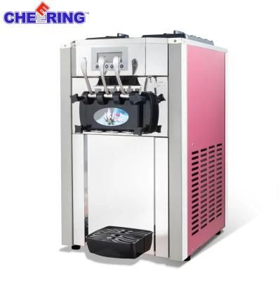 Desktop 3 Flavors Soft Ice Cream Making Machine Commercial Vertical Freezer Ice Cream ...