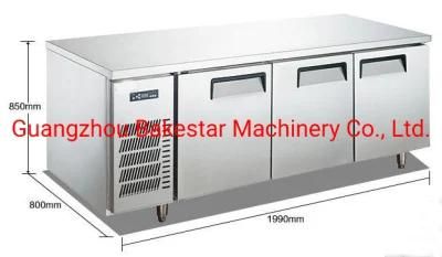 2-4 Doors 1.2meter Commercial Working Table 1.5meters Freezer 1.8meters Counter Chiller ...