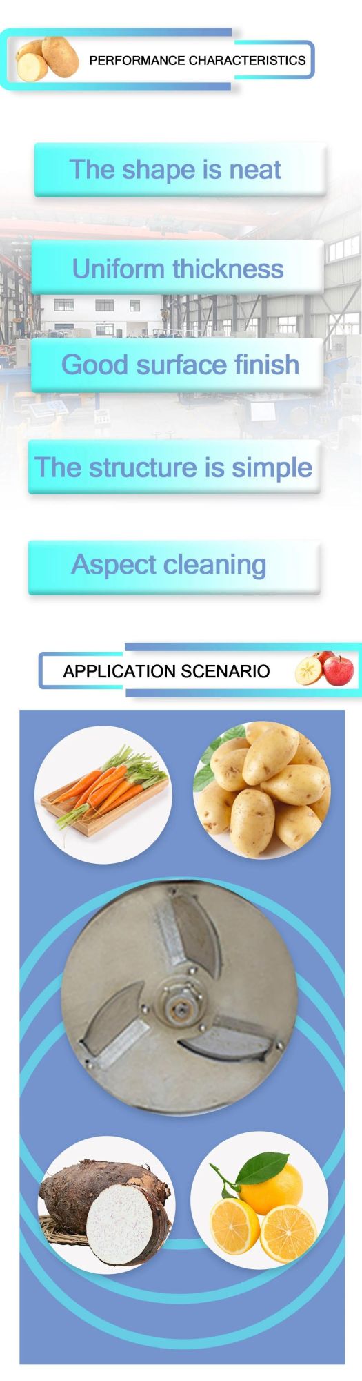 Potato/Ginger/Carrot/Taro Vegetable and Fruit Slicing/Cutting/ Machine