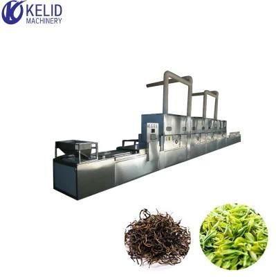 100kg/H Belt Type Tunnel Microwave Honeysukle Tea Drying Sterilizing Machine